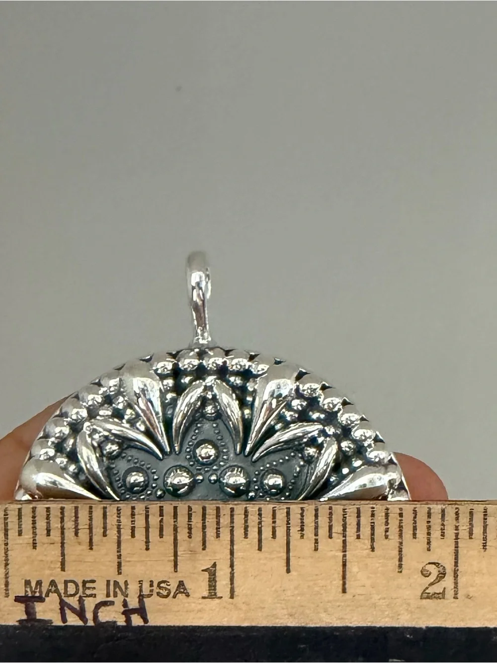 Huge Sterling Silver 925 mandala pendant (only)no cord.